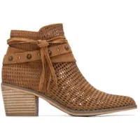 Refresh pour femme. 17518002-CAMEL Bottines en cuir 175180 marron (40), 3 à 5 cm, Fermeture éclair, Casuel