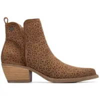 Refresh pour femme. 17504102-CAMEL Bottines 175041 marron (35), 3 à 5 cm, Fermeture éclair, Casuel