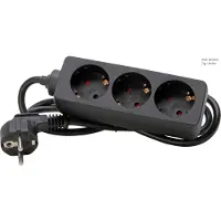 Kopp multiprise 3x standard noir avec protection enfants