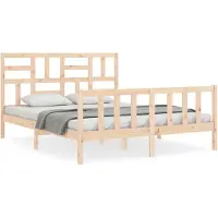 vidaXL Lit en bois massif sans matelas 160x200 cm pin