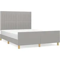 vidaXL Cadre de lit sans matelas gris clair 140x200 cm Tissu
