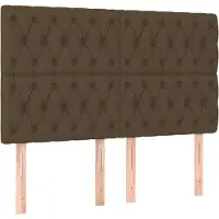 vidaXL Têtes de lit 4 pcs. Marron foncé 72x7x78/88 cm Tissu