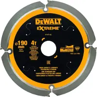 DeWalt Lame denture diamant pour fibre de ciment et laminés - - 190x30 mm - 4 dents