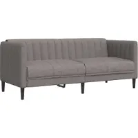 vidaXL Canapé 2 places tissu taupe