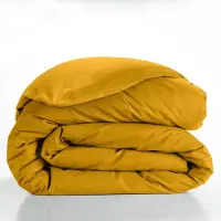 Douceur d'intérieur Housse de couette - - LINA - Coton - 240x220cm - jaune