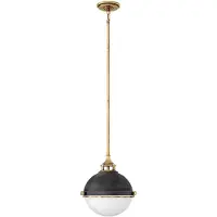 HINKLEY Fletcher 2xE27 60W lampe suspendue zinc vieilli / laiton vieilli