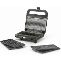 Ufesa 71408012, Machine à panini, Noir, Gris