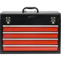 TRIZERATOP Coffre à outils, mallette à outils en métal 218x360x520 mm avec 4 tiroirs