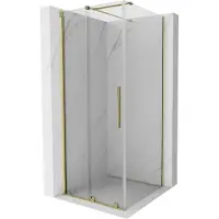 Mexen Velar paroi de douche dorée 100x100 cm, pliable