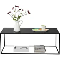 En.casa Table basse noire métal Table d'appoint Table de salon Table de salon []