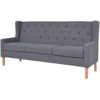 vidaXL Ensemble de canapés 2 pièces tissu gris