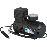 All Ride Portable Compressor - Compresseur d'air 15Bar - Prise allume-cigare du véhicule - Tuyau à air 45 CM inclus - 140 x 80 x 170 MM - Puissance 144W - Plastique - Noir