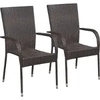 vidaXL Ensemble de jardin 3 pièces brun