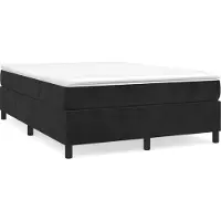 vidaXL Cadre de lit noir 140x200 cm velours