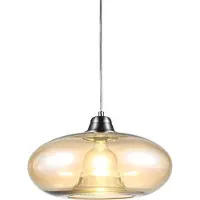 Globo - lampe suspendue - LILLE - ambre - verre - Ø 40cm - E27 - 30040123