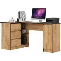 Akord Bureau d'angle B20 CLP 155 cm porte à gauche Dąb Craft