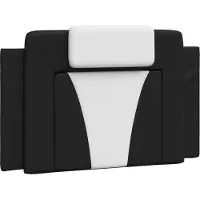vidaXL Coussin de tête de lit "Viana" noir et blanc 80 cm similicuir