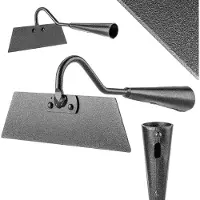 Kadax Houe de jardin à crochet sans manche 18 cm en acier pour creuser