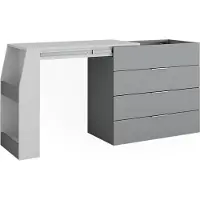 Vicco Table de bricolage Iva Gris 98.5-167.5 x 80 x 47 cm dépliable, 4 tiroirs, Model 47676