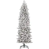 Black Box Trees Harma Sapin de Noël artificiel étroit - H185 x Ø63 cm - Vert givré