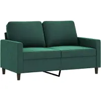 vidaXL Canapé 2 places vert foncé 120 cm velours