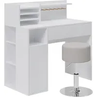 Vicco Bureau Blanc 2 pièces, avec tabouret, Model 41632