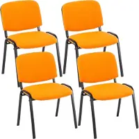 CLP lot de 4 chaises visiteurs Ken tissu