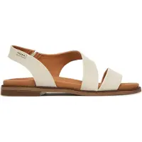 Pikolinos pour femme. W3E-0652 Sandales en cuir Navia blanc cassé (40), Plat, 1 à 3 cm, Aucun, Casuel