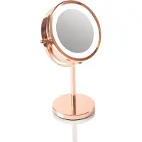 RIO Miroir cosmétique double face (miroir or rose)