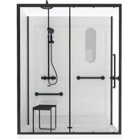 Aurlane Cabine de douche Sécurisée et Accessible à Tous 160x85x220cm - Mitigeur Thermostatique