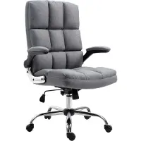 Mendler Chaise de bureau HWC-J21, chaise de bureau pivotante, réglable en hauteur tissu/textile gris