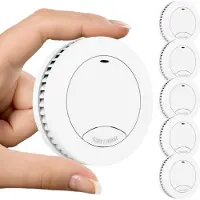 Aroha Safety Pro Mini Détecteur de Fumée Sleep Line - Batterie de 10 Ans - Alarme Incendie - 5 pièces