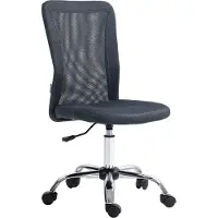 Vinsetto Chaise de bureau ergonomique fauteuil de bureau hauteur réglable piètement chromé pivotant 360° revêtement maille gris foncé