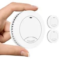 Aroha Safety Pro Mini Détecteur de Fumée Sleep Line - Batterie de 10 Ans - Alarme Incendie - 2 pièces