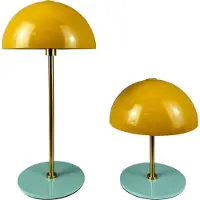Dyberg Larsen Lampe de Table , Along, dimmable, Jaune, Salon / séjour, Métal, Scandinave