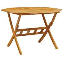 vidaXL Table de jardin pliante Ø110x75 cm Bois massif acacia