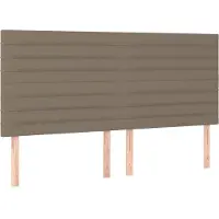 vidaXL Têtes de lit 4 pcs. Taupe 80x5x78/88 cm Tissu