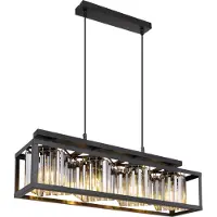 Globo Lampe à suspendre métal noir mat, 4x E27