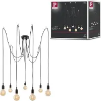 Paulmann Suspension , Neordic Ketil, dimmable, Noir, Salon / séjour, Plastique, Scandinave