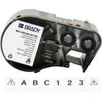 Brady M4C-500-595-WT-BK ruban vinyle 12,7 mm x 7,62 m (d'origine) - noir sur blanc