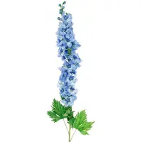 Viana Pied d'alouette artificiel Bleu Fleur de soie Deko 108cm