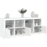 vidaXL Sideboard avec lampes LED blanc 164x37x67 cm