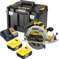 DeWalt DCS 573 P2T Scie circulaire portative sans fil 18 V 190 x 30 mm Brushless + 2x batterie 5,0 Ah + chargeur + TSTAK