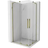 Mexen Velar L Duo Cabine de douche Porte coulissante 100 x 90 cm, transparente, or - 871-100-090-02-03-50