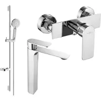 Mexen Alexa SET mitigeur lavabo + douche avec accessoires DS40, chromé (71214DS40-00)