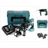 Makita DHR 182 RMJ Marteau perforateur sans fil 18V 1,7J SDS plus Brushless + 2x batterie 4,0Ah + chargeur + Makpac