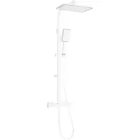Mexen CQ54 ensemble de douche apparent avec pomme de douche et robinet thermostatique, blanc/chrome - 772505495-21
