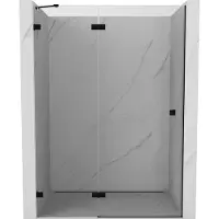 Mexen Lunar porte de douche battante gauche 140 cm, transparentes, noires - 834-140-000-70-00-L