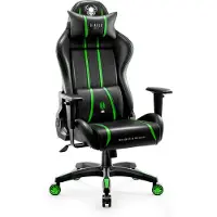 Diablo X-One 2.0 Gaming Chair Chaise de bureau Accoudoirs réglables Design ergonomique Coussin cou/lombaire Taille normale Noir/Vert