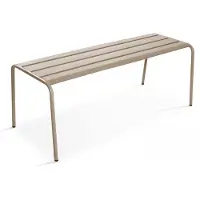 Oviala Banc de jardin en acier taupe - Palavas